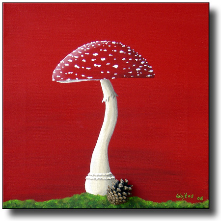 Fliegenpilz mit Zapfen